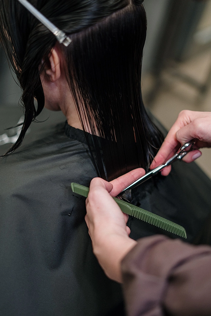cutting hair