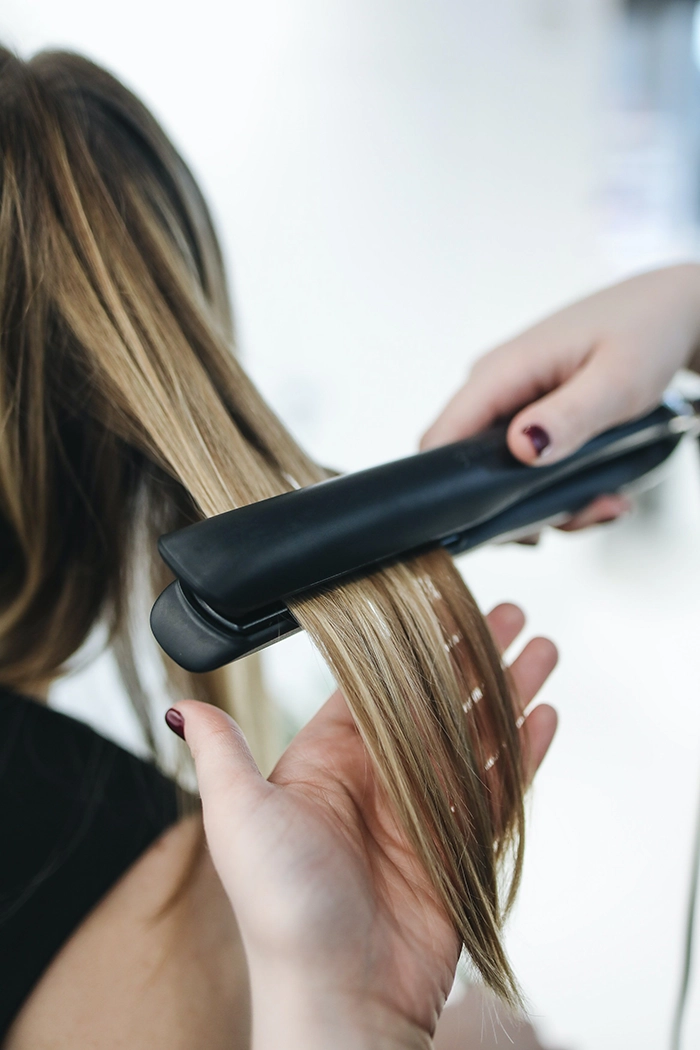 ironing hair
